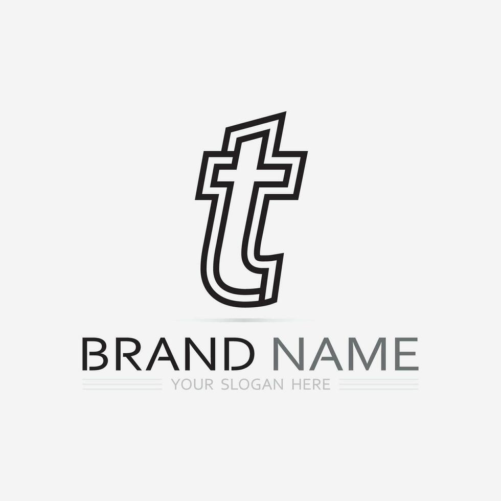 letter T logo image and font T design graphic  vector