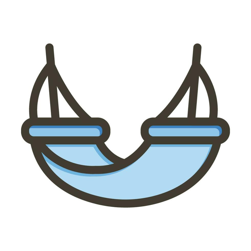 Hammock Vector Thick Line Filled Colors Icon For Personal And Commercial Use.