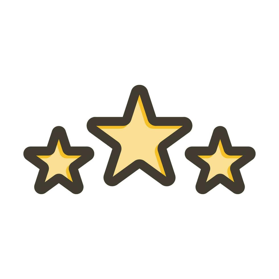 Star Vector Thick Line Filled Colors Icon For Personal And Commercial Use.