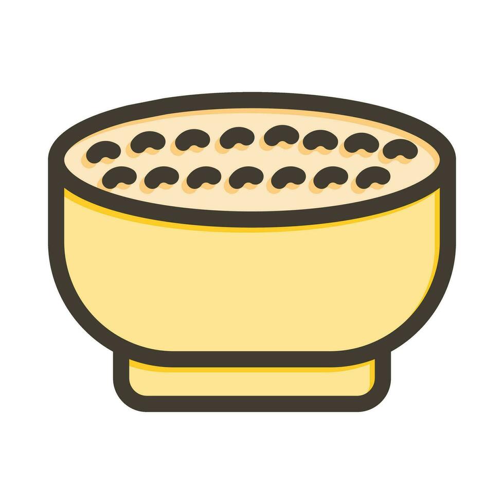 Porridge Vector Thick Line Filled Colors Icon For Personal And Commercial Use.