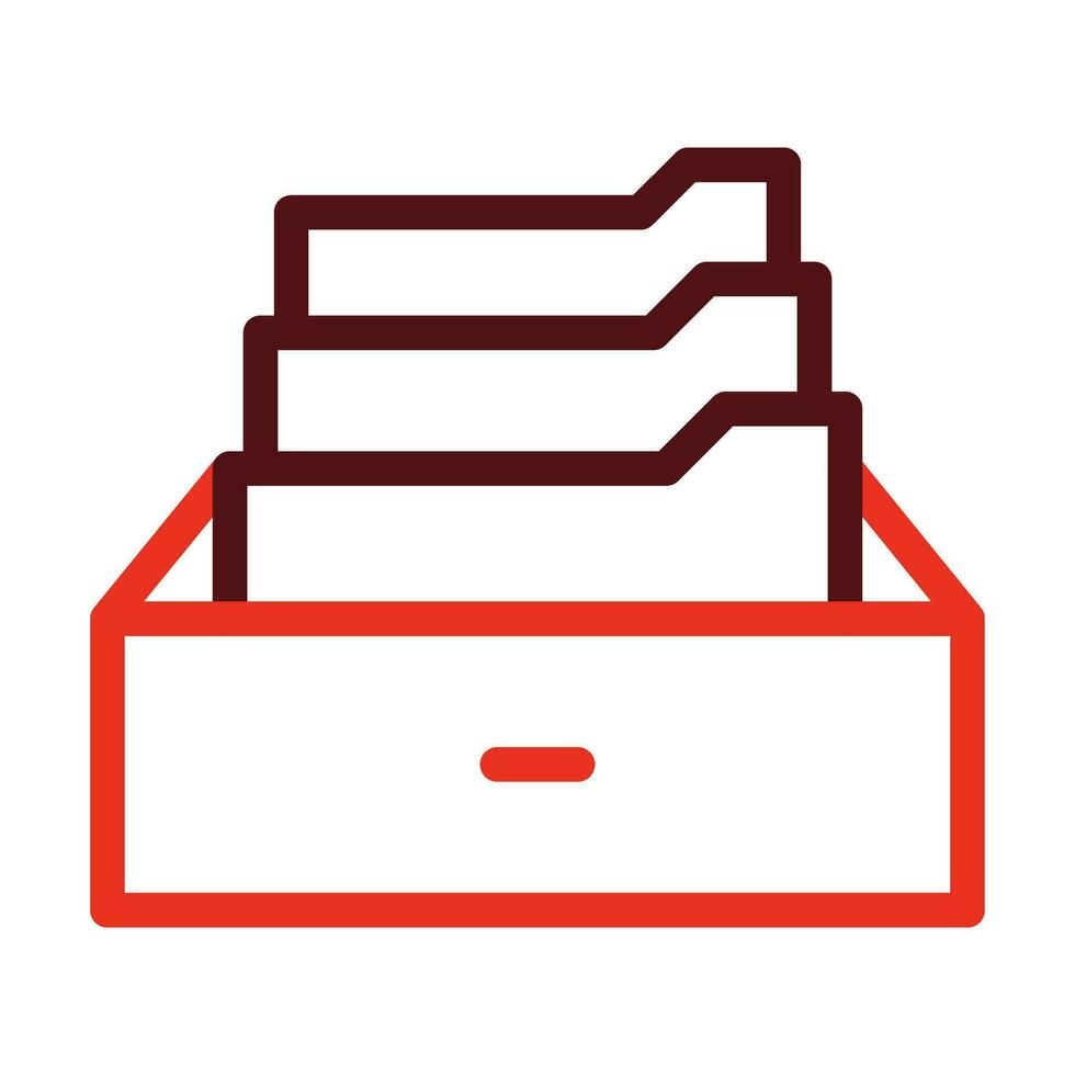 Archive Vector Thick Line Two Color Icons For Personal And Commercial Use.