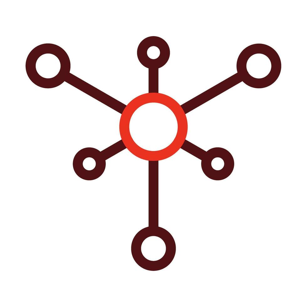 Network Vector Thick Line Two Color Icons For Personal And Commercial Use.