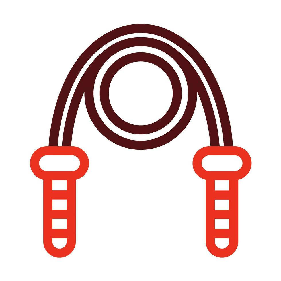 Skipping Rope Vector Thick Line Two Color Icons For Personal And Commercial Use.