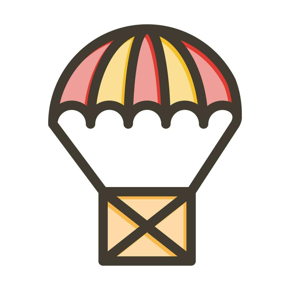 Air Drop Vector Thick Line Filled Colors Icon For Personal And Commercial Use.