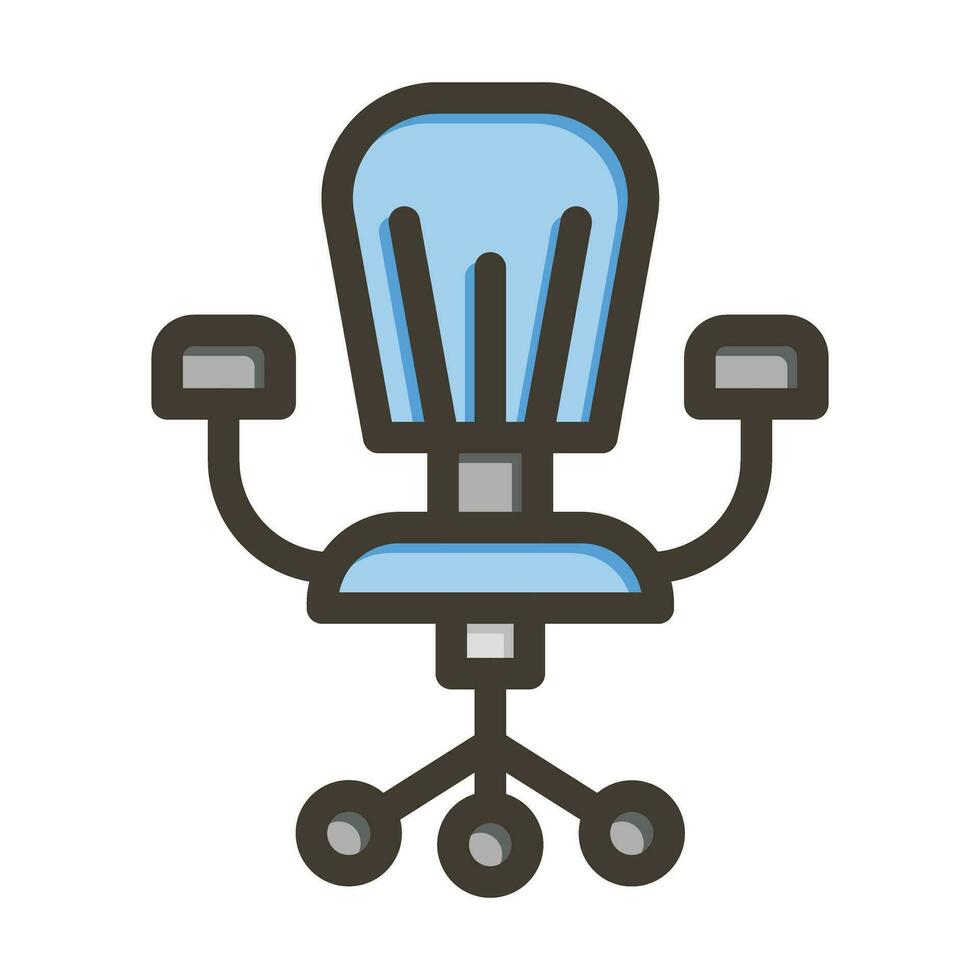 Armchair Vector Thick Line Filled Colors Icon For Personal And Commercial Use.