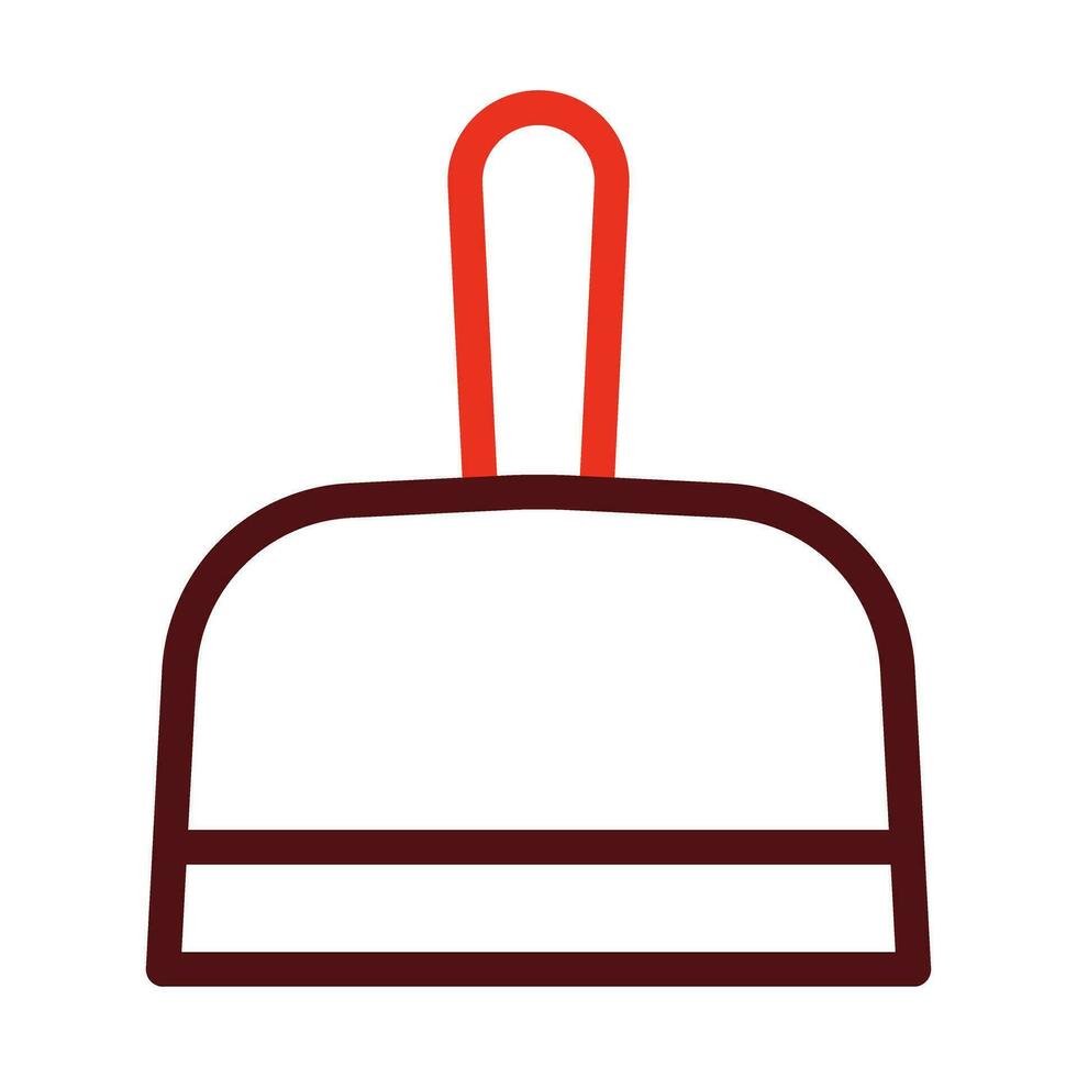 Dustpan Vector Thick Line Two Color Icons For Personal And Commercial Use.