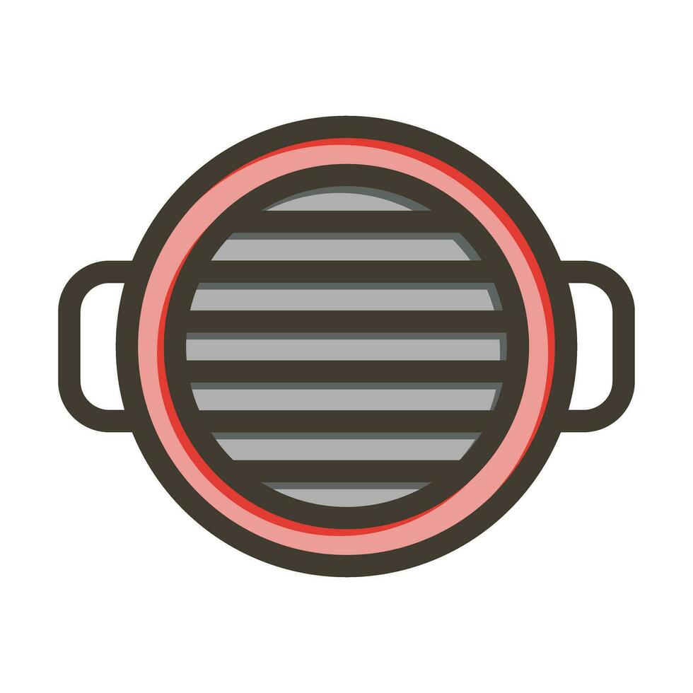 Grill Vector Thick Line Filled Colors Icon For Personal And Commercial Use.