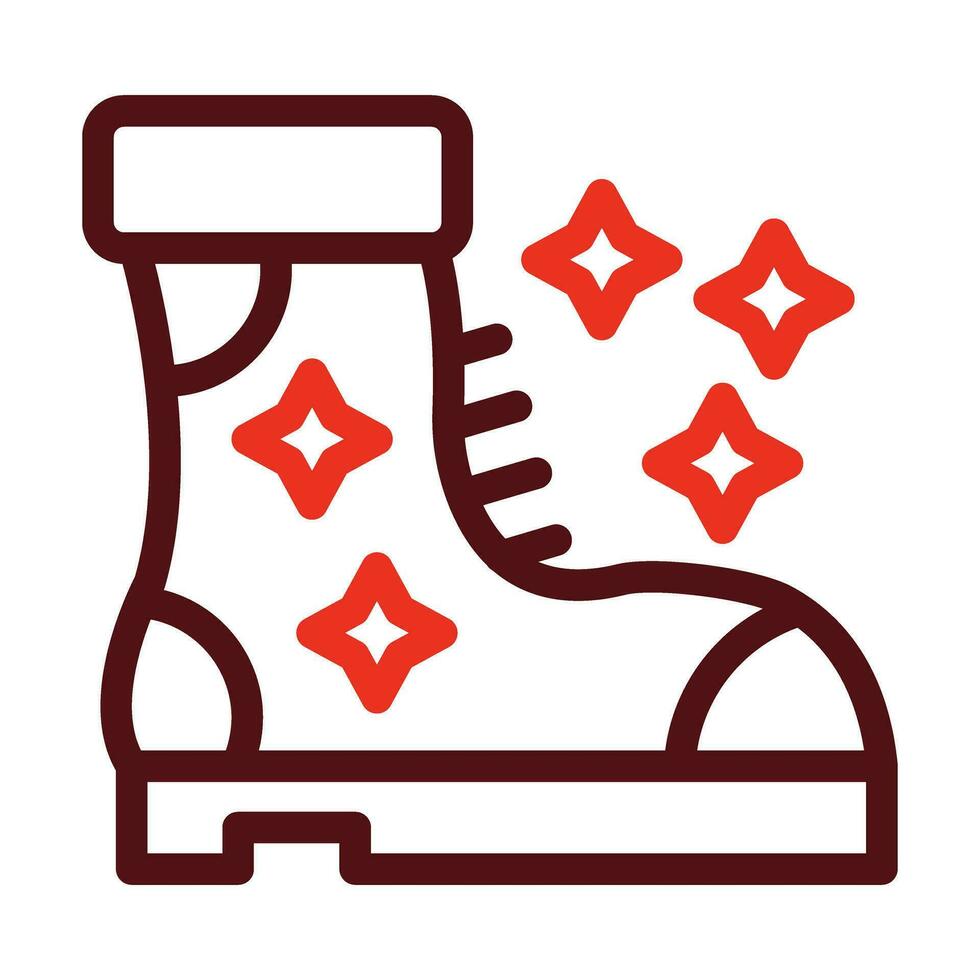 Shoes Vector Thick Line Two Color Icons For Personal And Commercial Use.