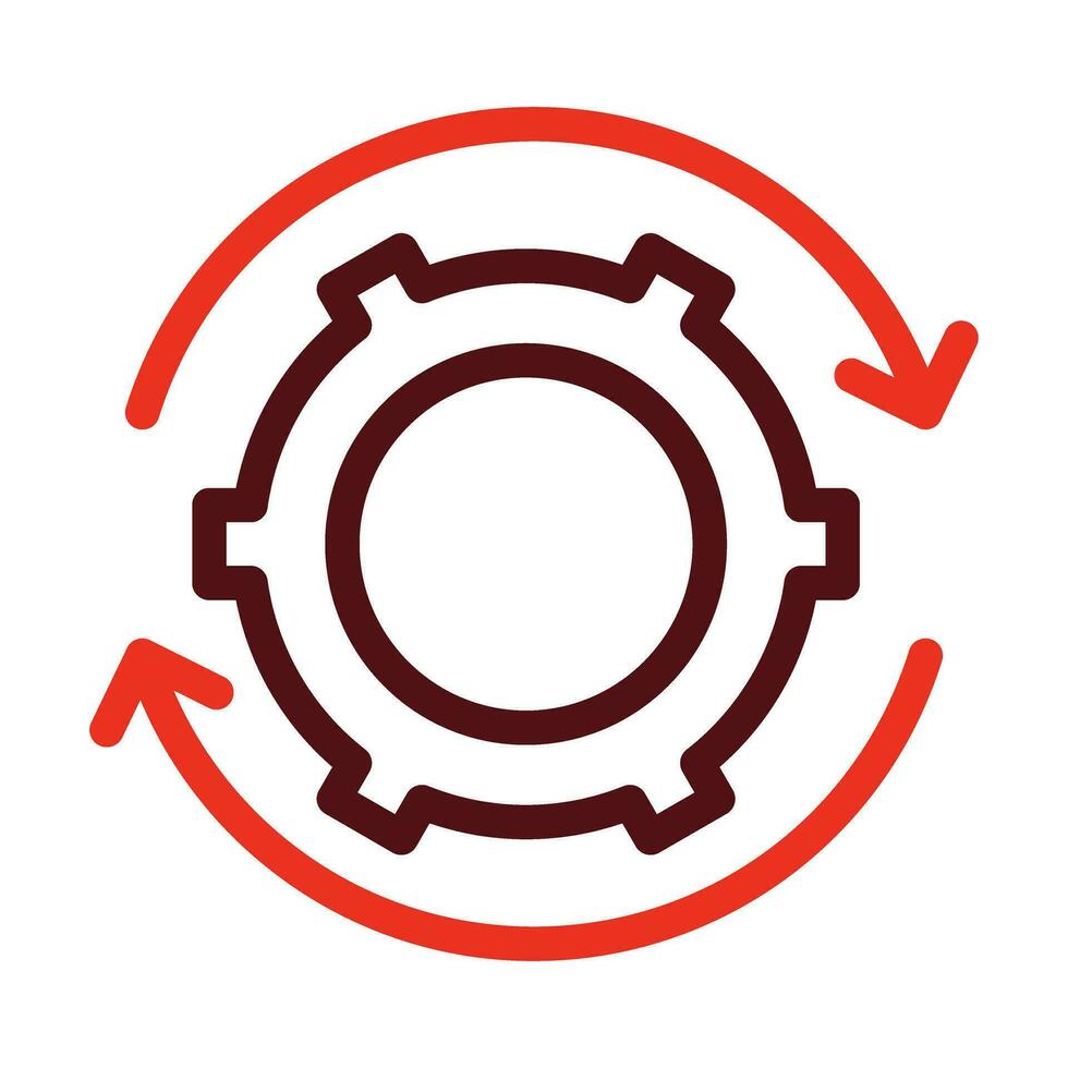 Automation Vector Thick Line Two Color Icons For Personal And Commercial Use.