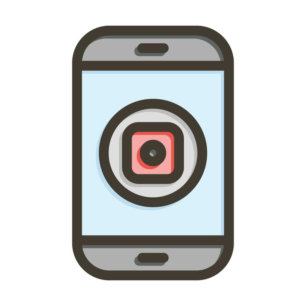 Social Media Vector Thick Line Filled Colors Icon For Personal And Commercial Use.