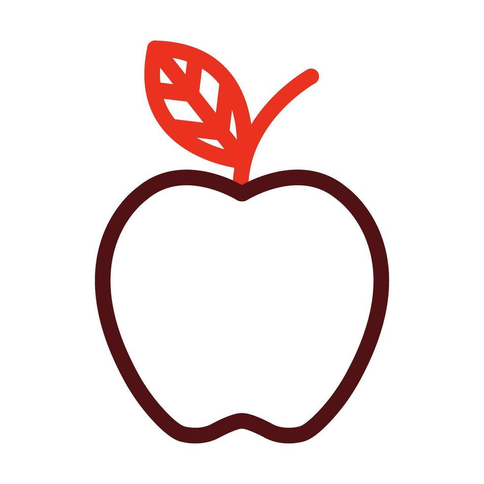 Apple Vector Thick Line Two Color Icons For Personal And Commercial Use.