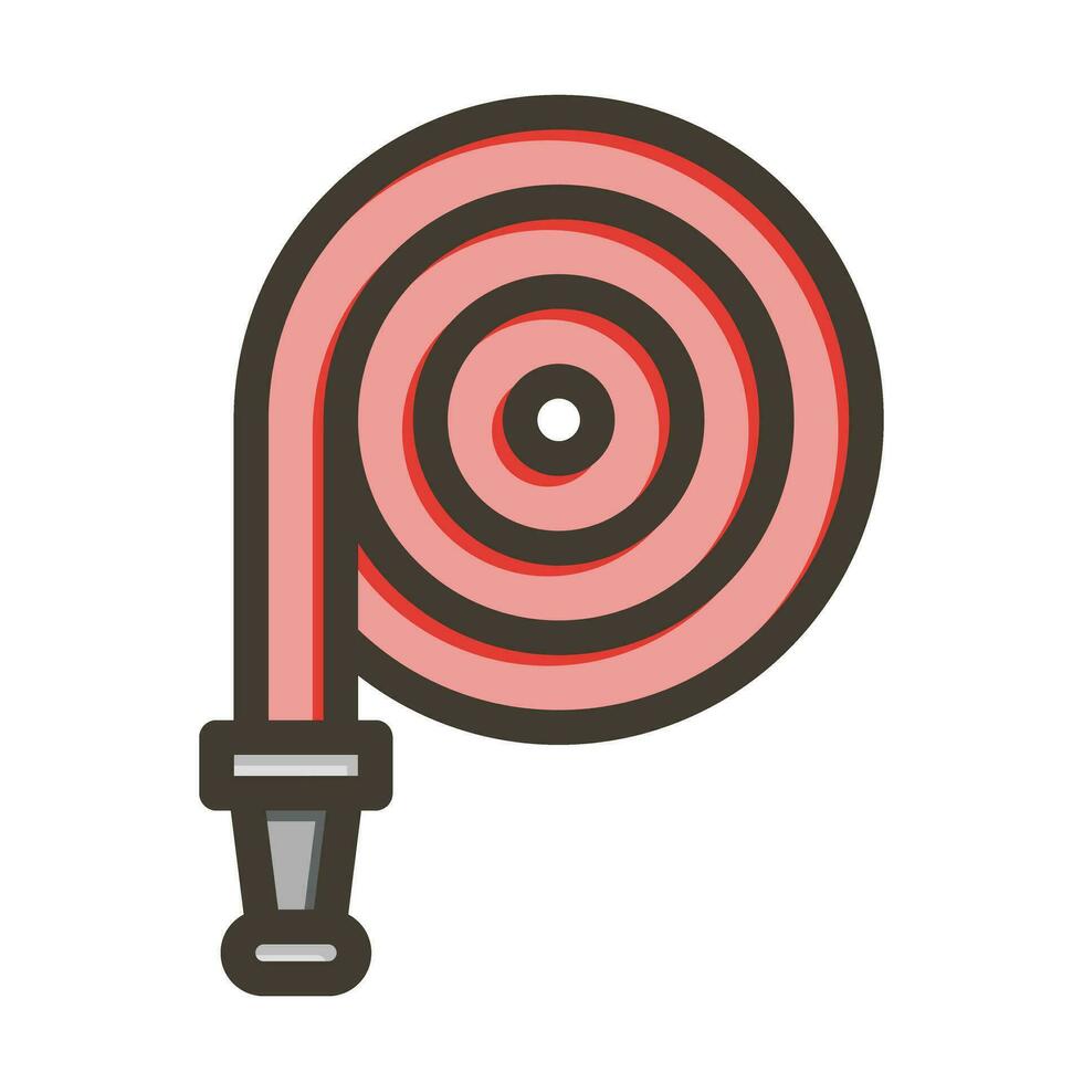 Hosepipe Vector Thick Line Filled Colors Icon For Personal And Commercial Use.