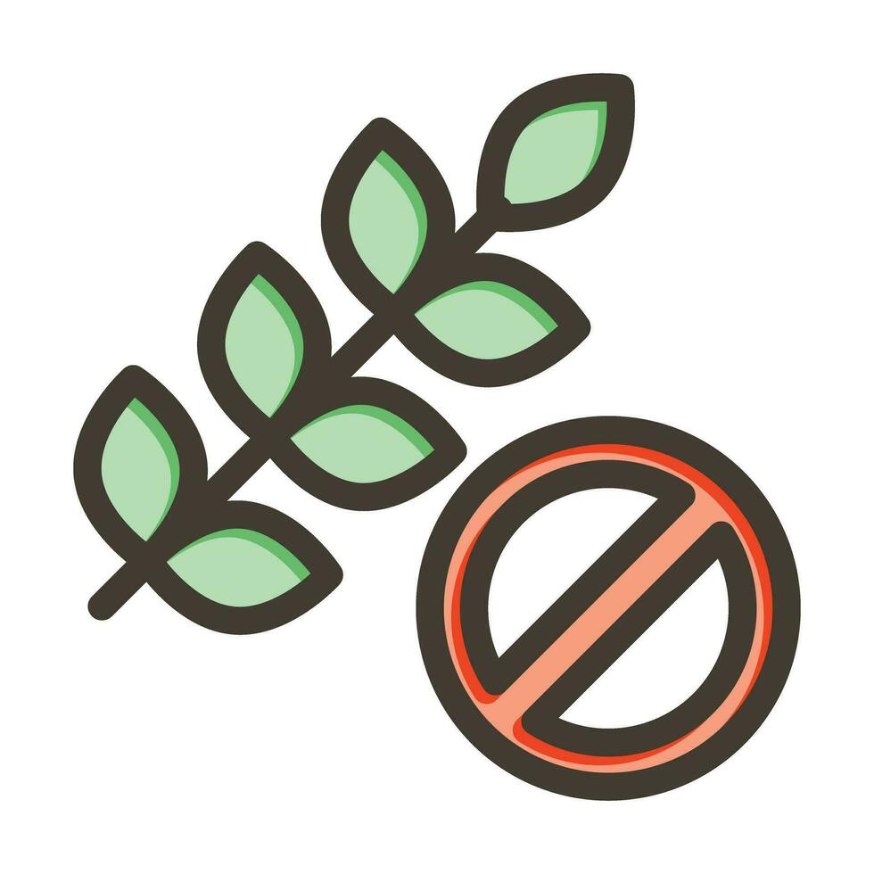 Gluten Free Vector Thick Line Filled Colors Icon For Personal And Commercial Use.