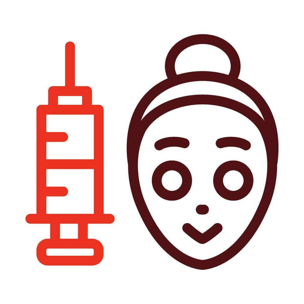 Beauty Treatment Vector Thick Line Two Color Icons For Personal And Commercial Use.