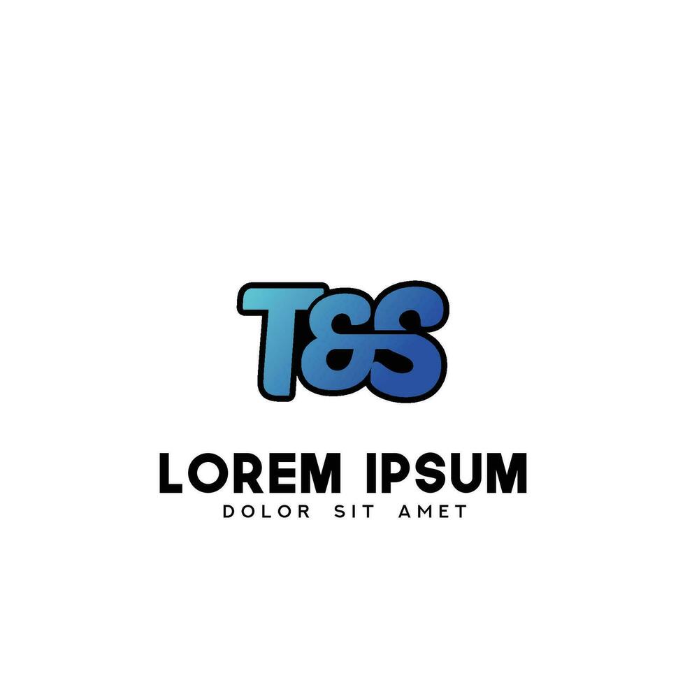 TS Initial Logo Design Vector