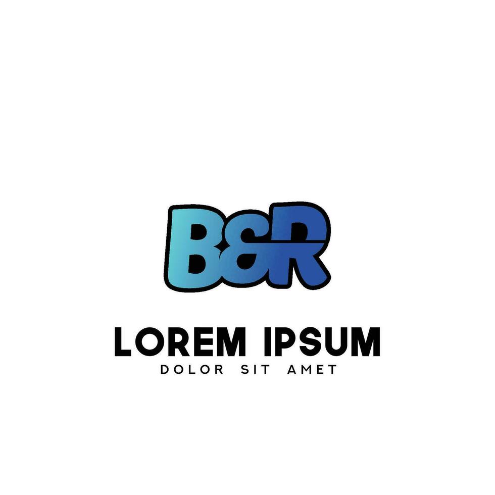BR Initial Logo Design Vector