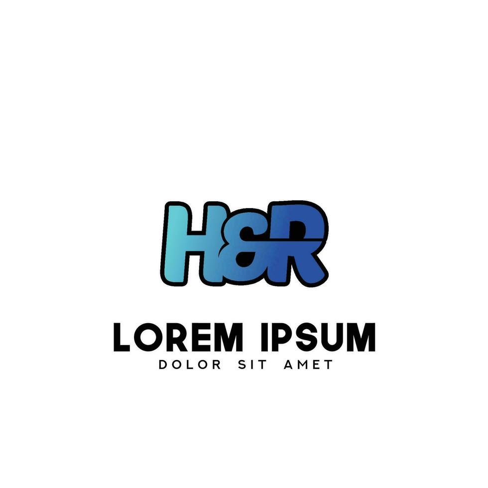 HR Initial Logo Design Vector