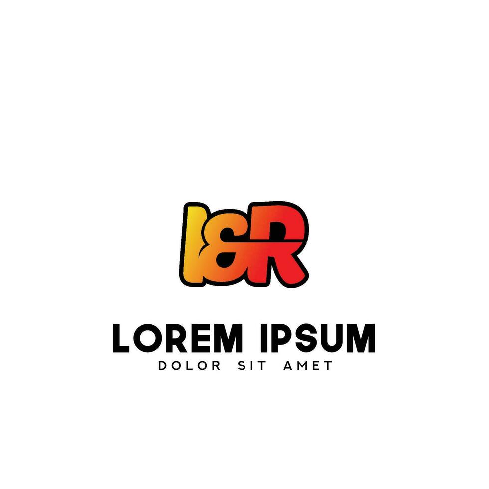 vector de diseño de logotipo inicial ir