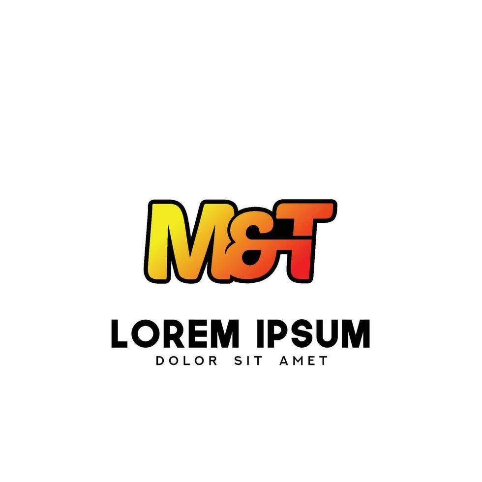 MT Initial Logo Design Vector