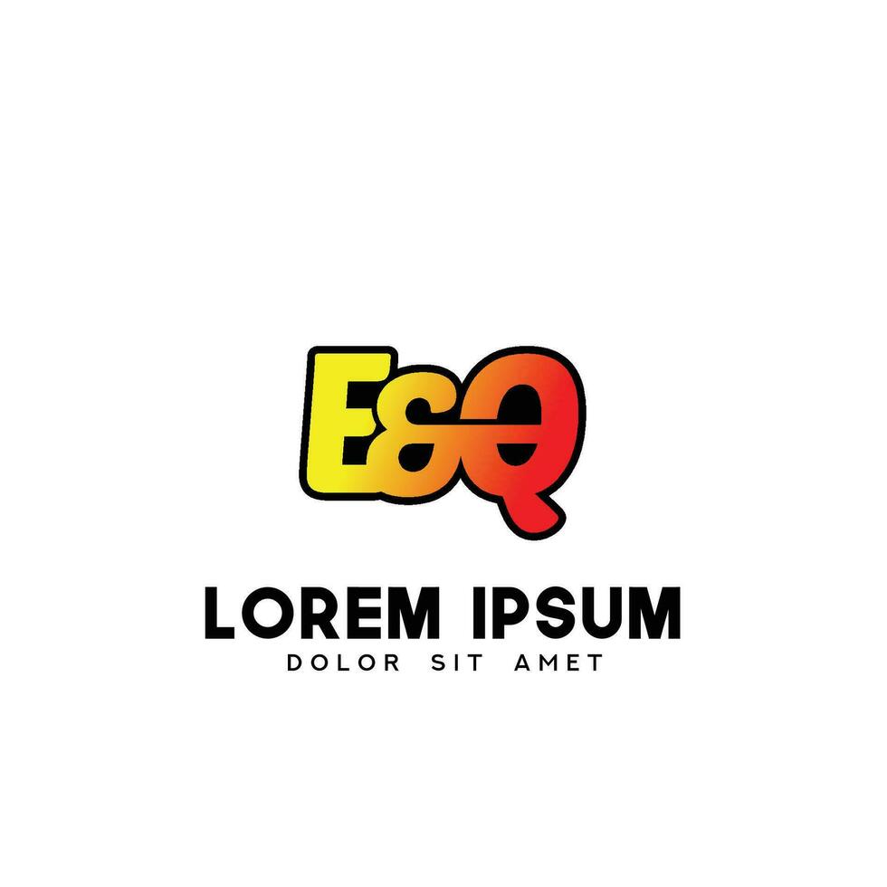 EQ Initial Logo Design Vector