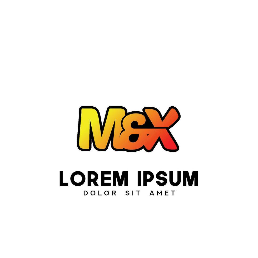 MX Initial Logo Design Vector