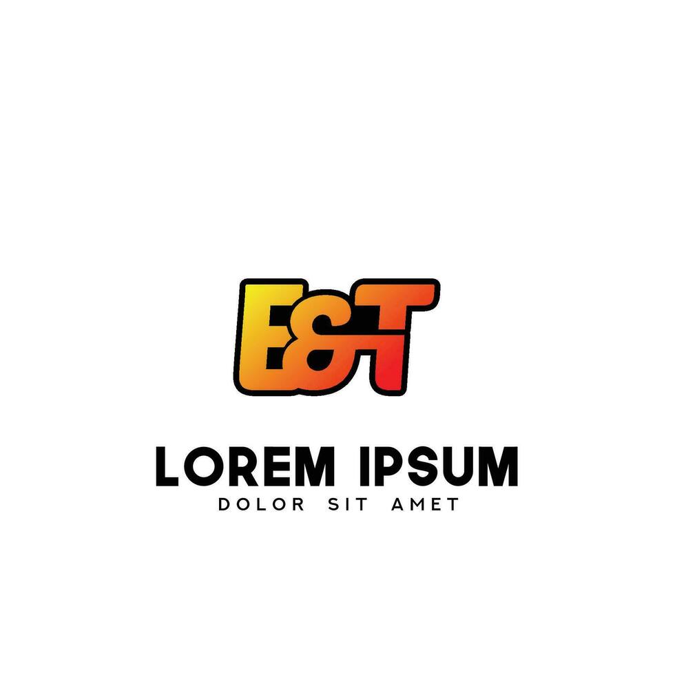 ET Initial Logo Design Vector