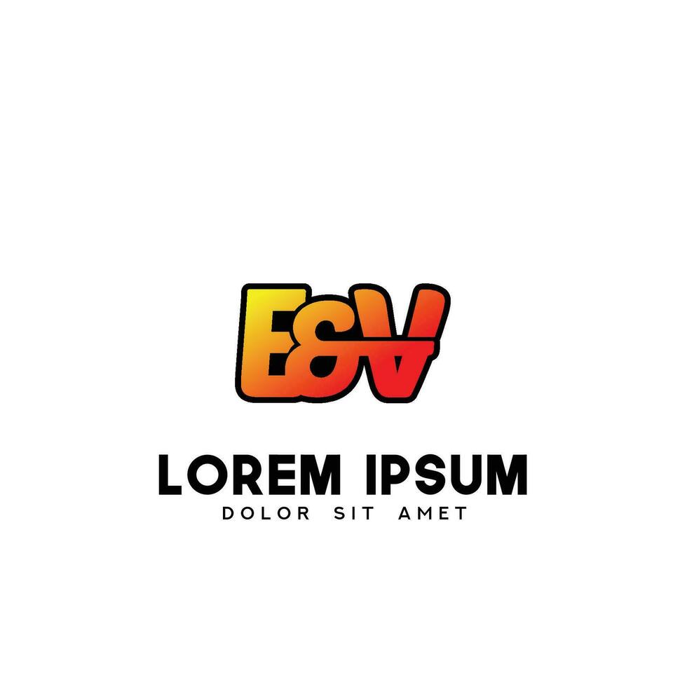 EV Initial Logo Design Vector