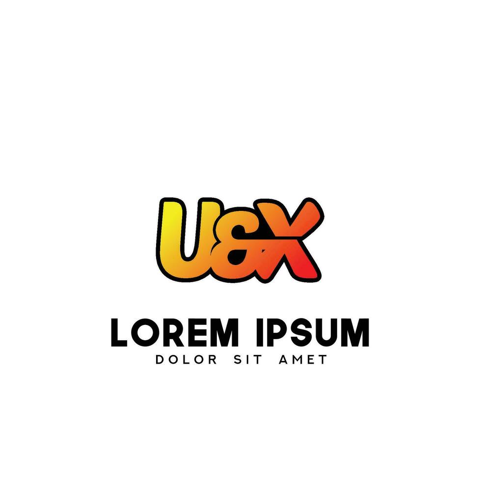 UX Initial Logo Design Vector