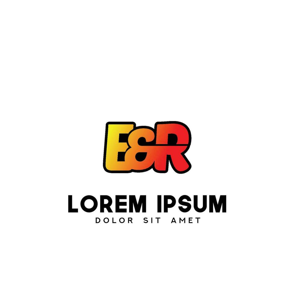 ER Initial Logo Design Vector