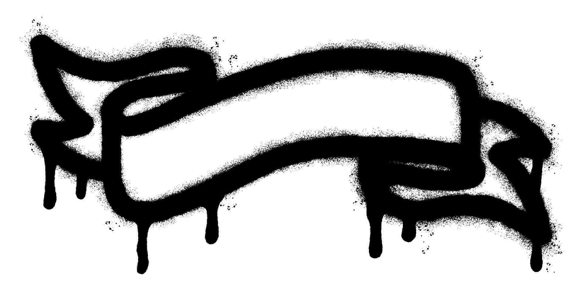 Spray Painted Graffiti ribbon icon Sprayed isolated with a white background. vector