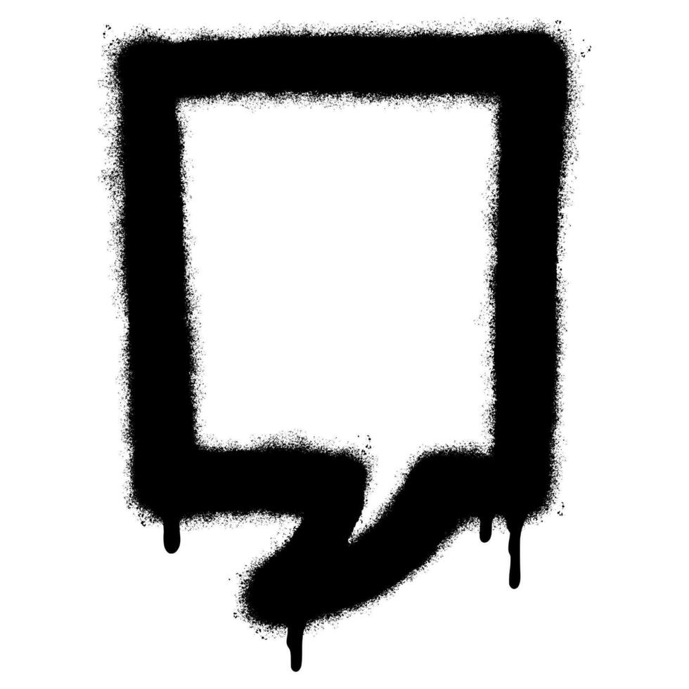 Spray Painted Graffiti Speech bubble icon Sprayed isolated with a white background. vector