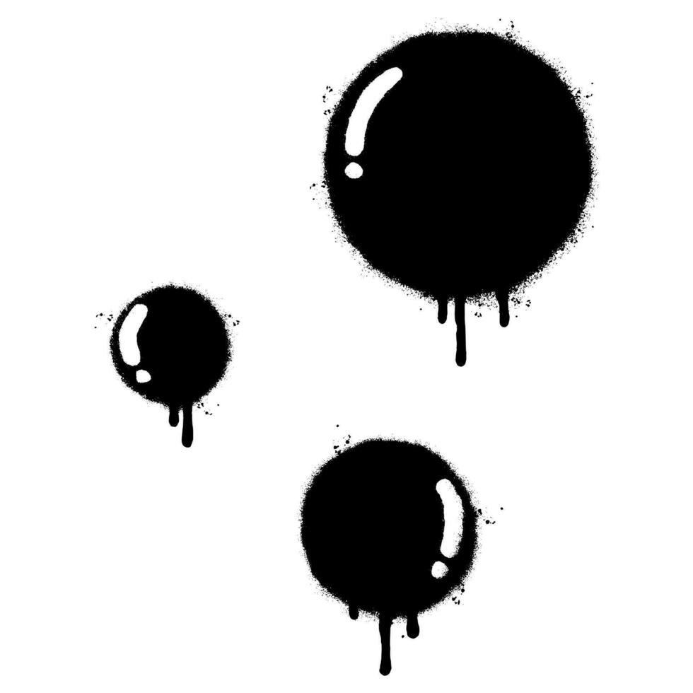Spray Painted Graffiti bubble icon Sprayed isolated with a white background. vector