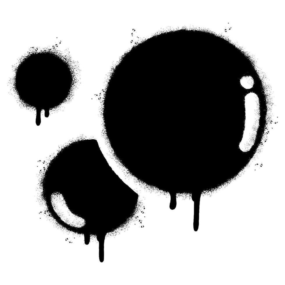 Spray Painted Graffiti bubble icon Sprayed isolated with a white background. vector