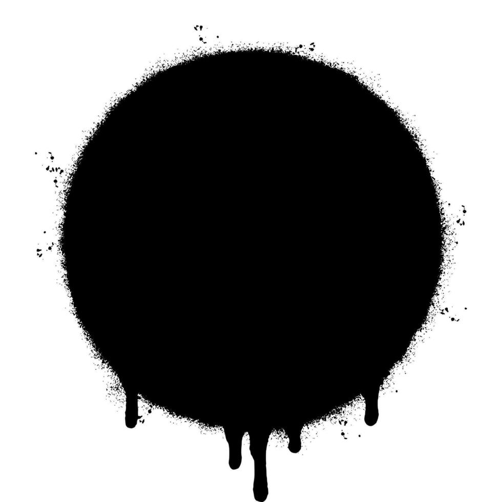 Spray Painted Graffiti round icon Sprayed isolated with a white background. vector