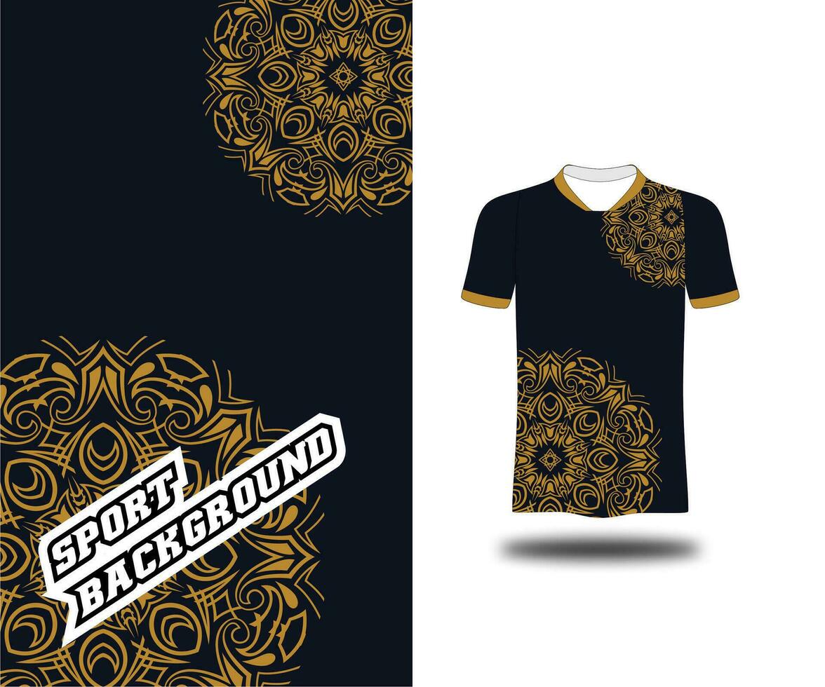 jersey sport kit mock up mandala vector