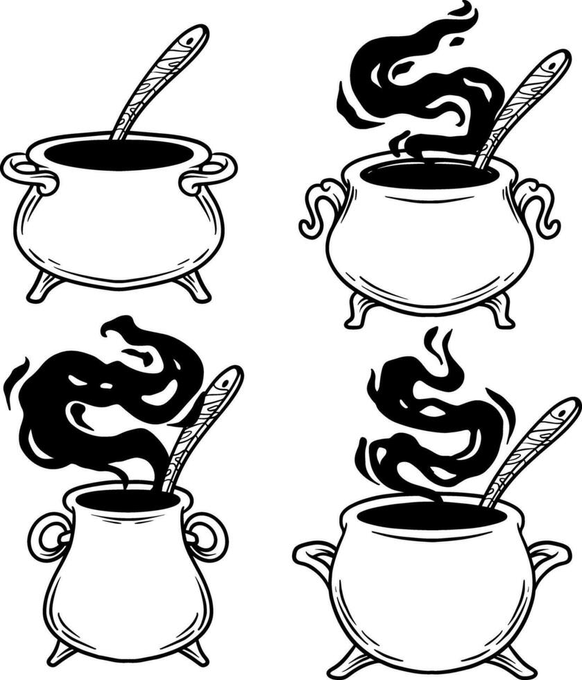 Set of Cauldron vector