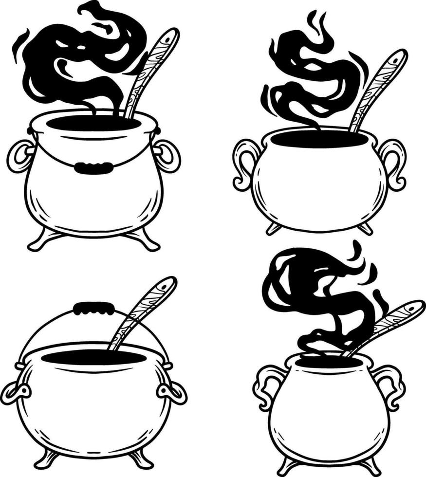 Set of Cauldron vector