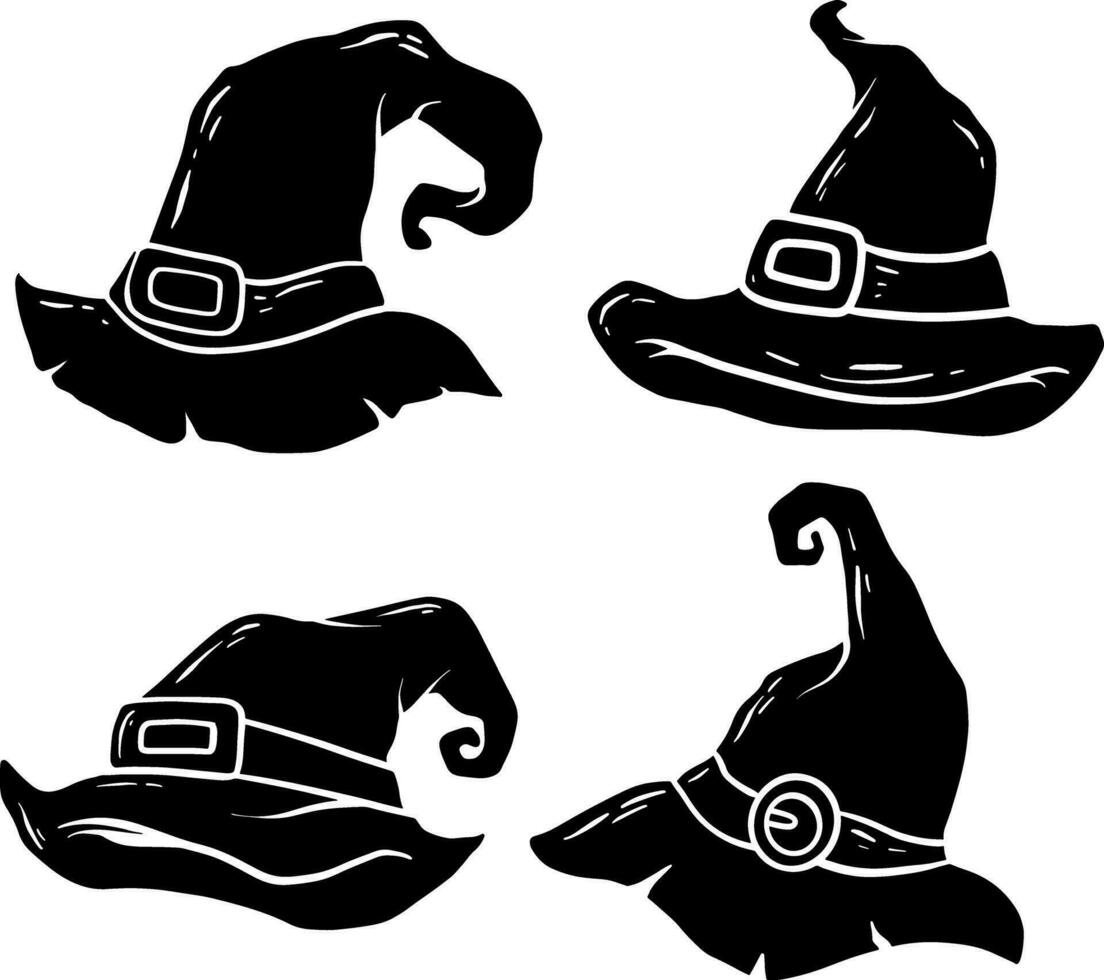 Set of Witch Hat vector