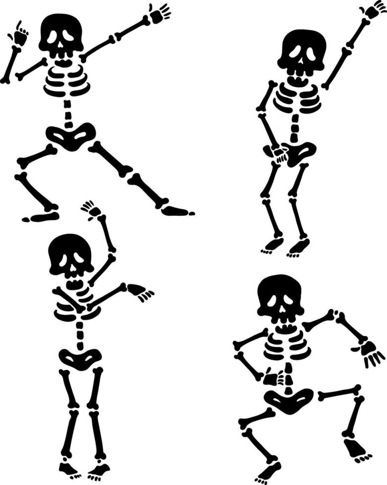 Set of Dance Skeleton vector