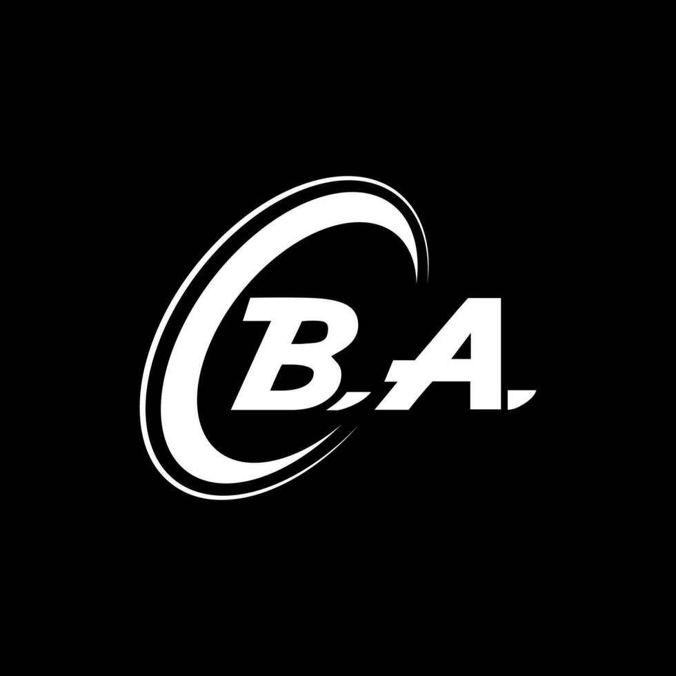 B A letter logo design. Alphabet letters Initials Monogram logo B A. B A Logo. b a design. Creative icon logo design for your company vector