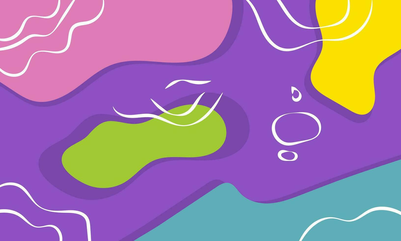 Liquid Abstract shapes set. Isolated Flat Vector background illustration. Various colors modern template. Minimal curvy design. Geometric graphic elements.