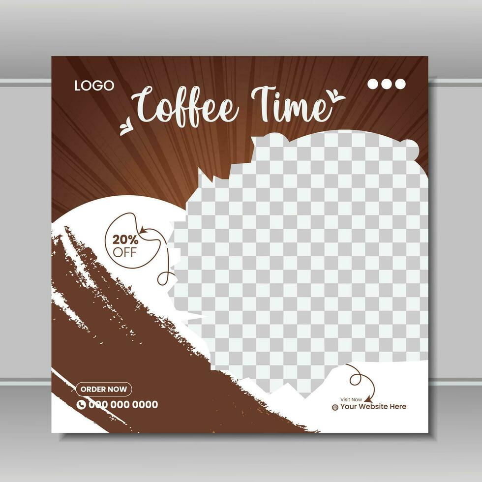 delicious food social media design vector