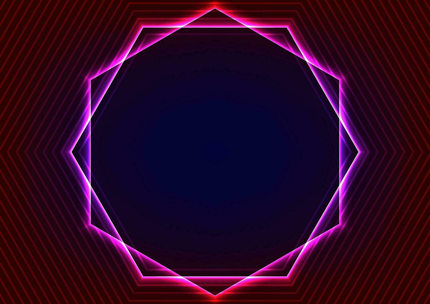 Purple magic hexagon center space pattern dark background vector