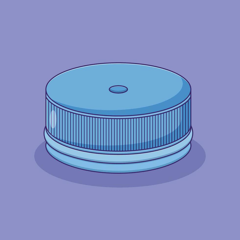 Bottle Lid Vector Icon Illustration with Outline for Design Element