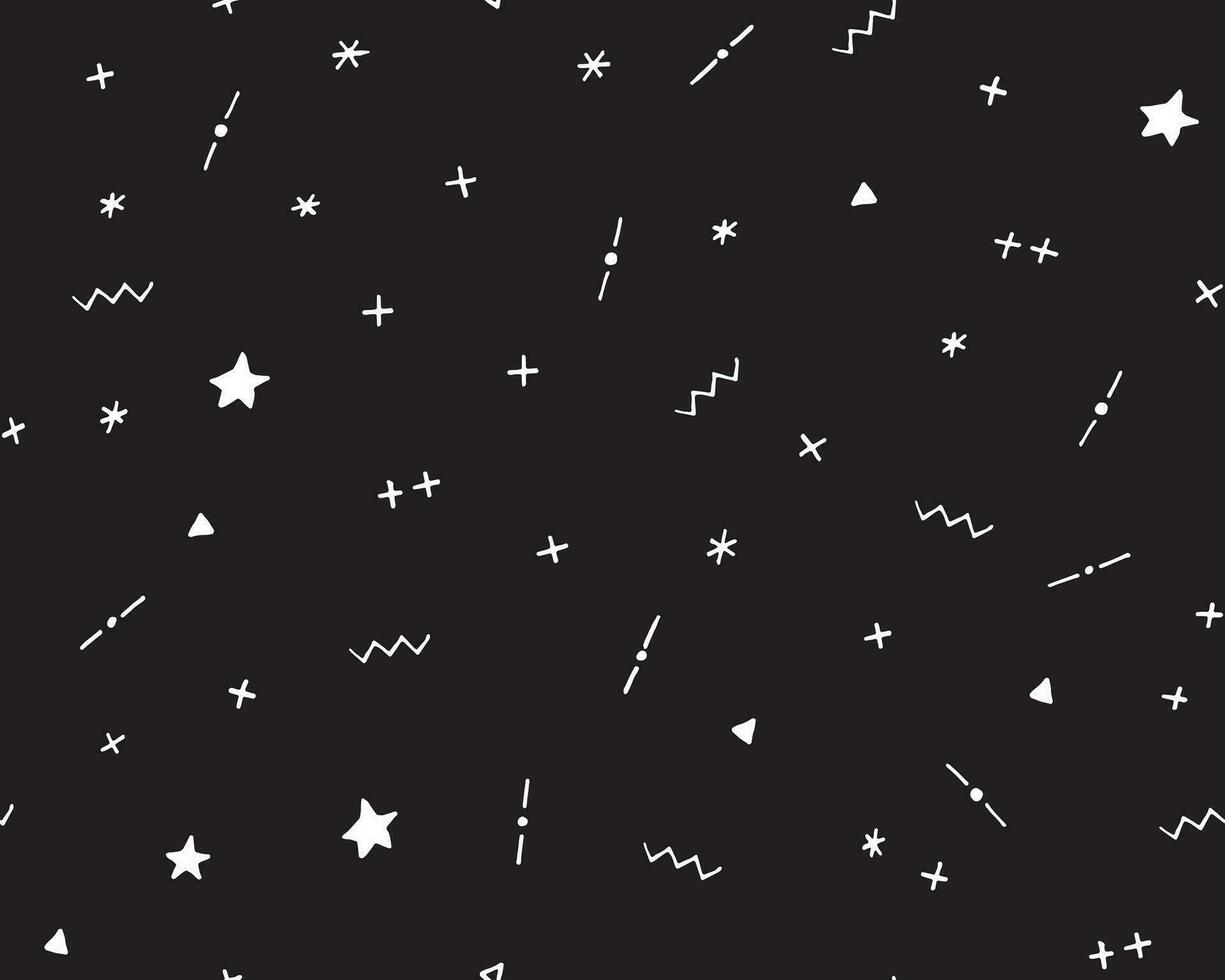 a black and white pattern with stars and arrows vector