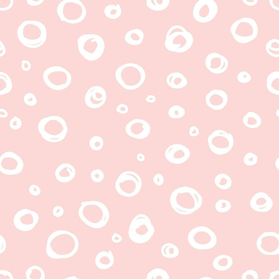 a pink and white pattern with circles vector