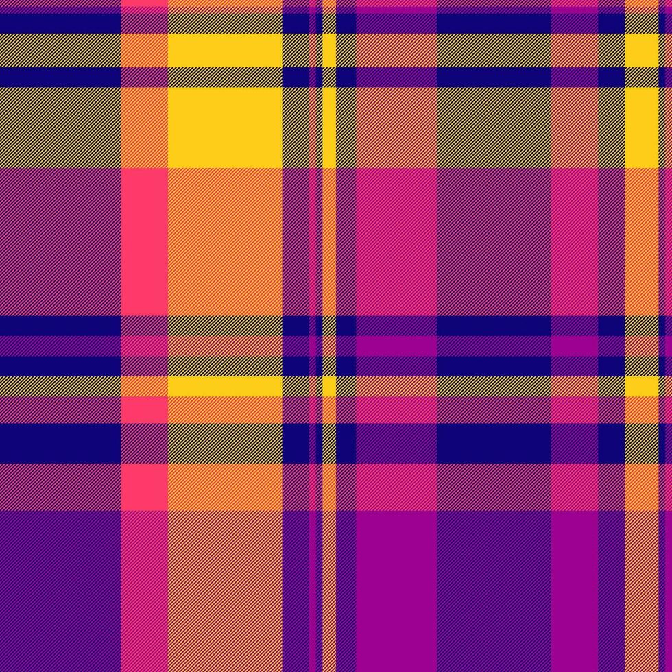 Pattern textile check of tartan seamless fabric with a vector plaid texture background.