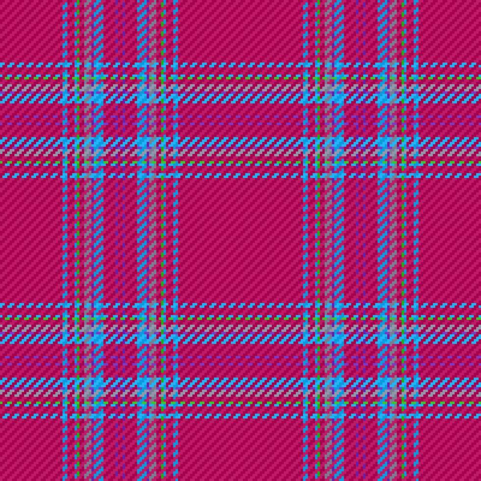 Check background vector of plaid textile texture with a tartan pattern fabric seamless.