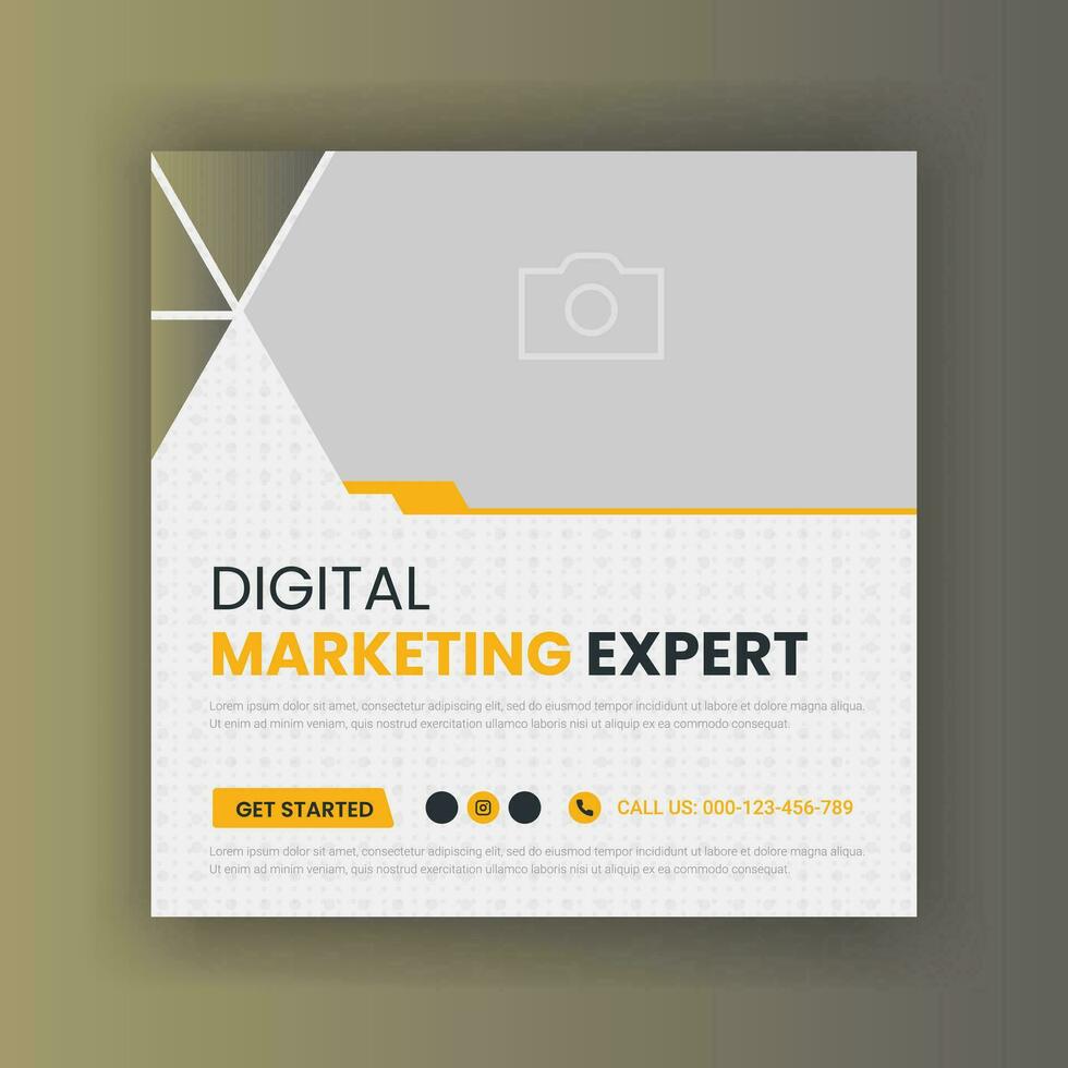 Digital marketing and corporate social media post template or Web banner vector