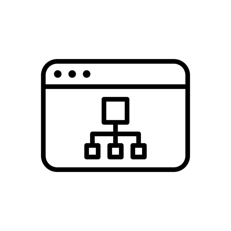 web mapa del sitio icono en línea estilo diseño aislado en blanco antecedentes. editable ataque. vector